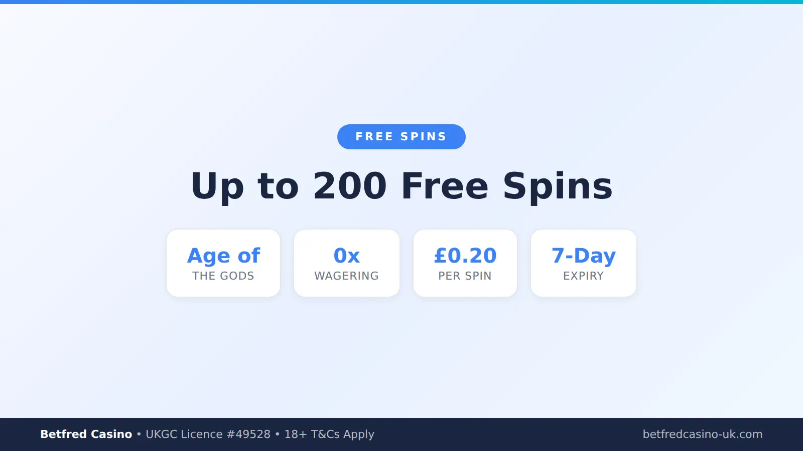 Betfred Casino free spins offer