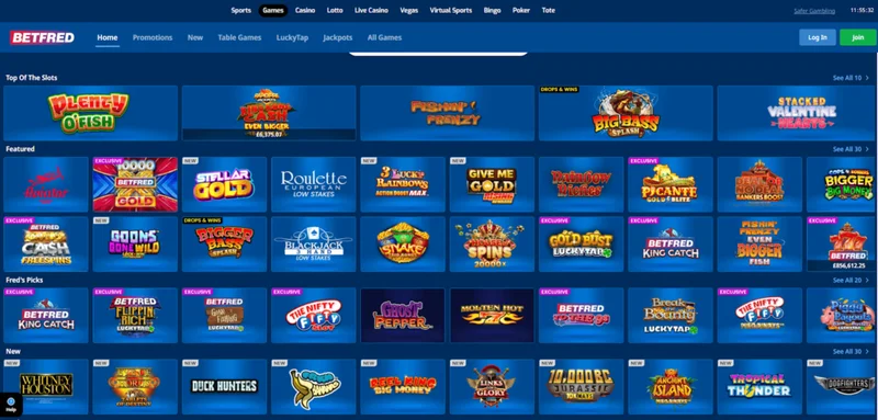 Betfred Casino screenshot